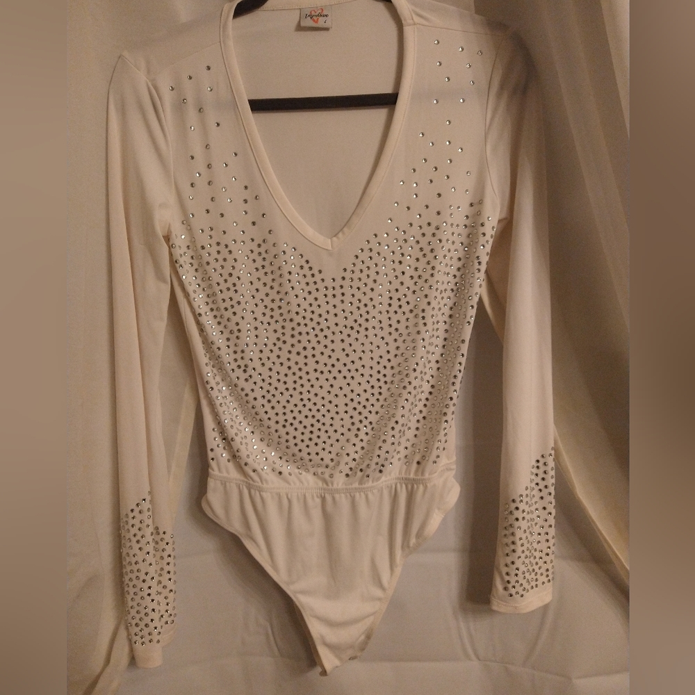 rhinestone bodysuit (NWOT)